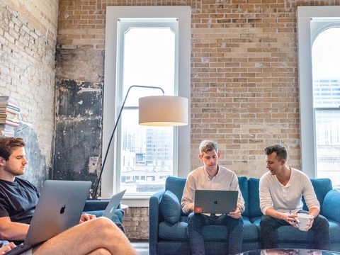 Group Working in Laptop