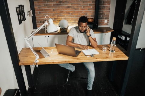 Man working at a desk